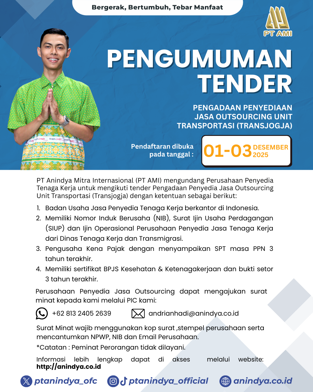 Pengadaan Penyedia Jasa Outsourcing Unit Transportasi (TransJogja)
